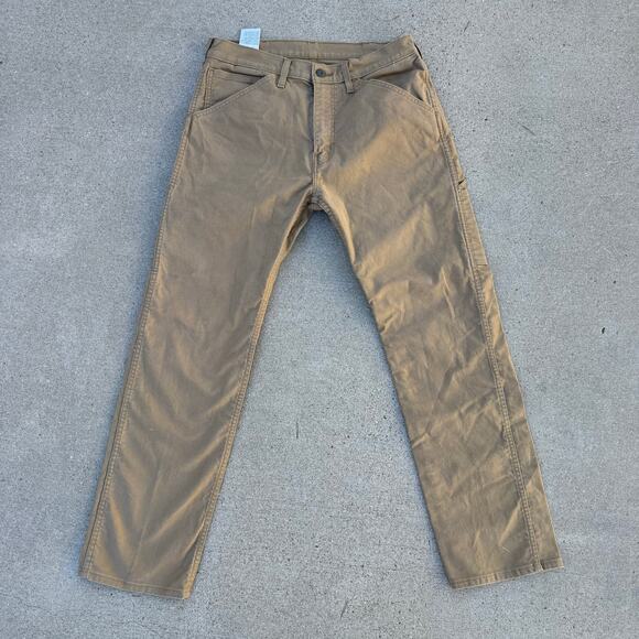Levi's Workwear 505 Regular Fit Tan Duck Canvas Utility Pants 34233-004 Sz 34x32 - Picture 3 of 12